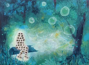 Biofilia - Akryyli ja keramiikkamosaiikki kankaalla, 2025