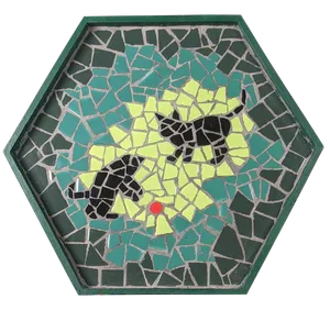 Leikkisät kissanpennut - Keraaminen mosaiikki, 2020
