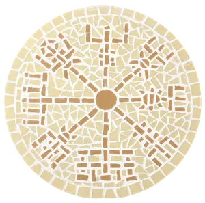 Vegvisir - Keraaminen mosaiikki, 2019